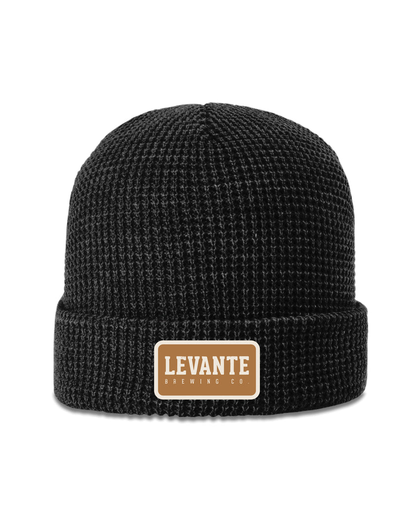 Levante Patch Logo Waffle Knit Beanie (4 Colors)