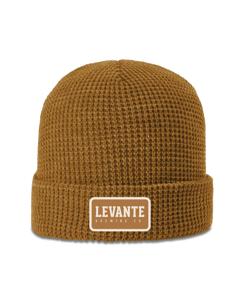 Levante Patch Logo Waffle Knit Beanie (4 Colors)