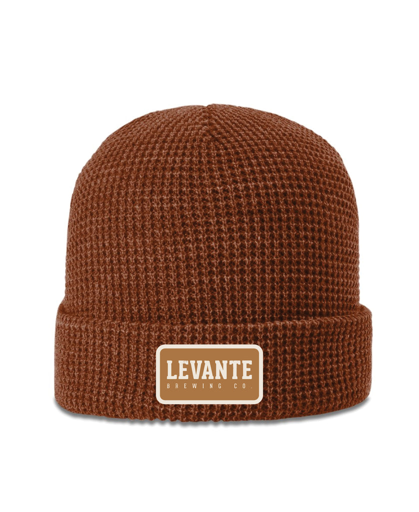 Levante Patch Logo Waffle Knit Beanie (4 Colors)